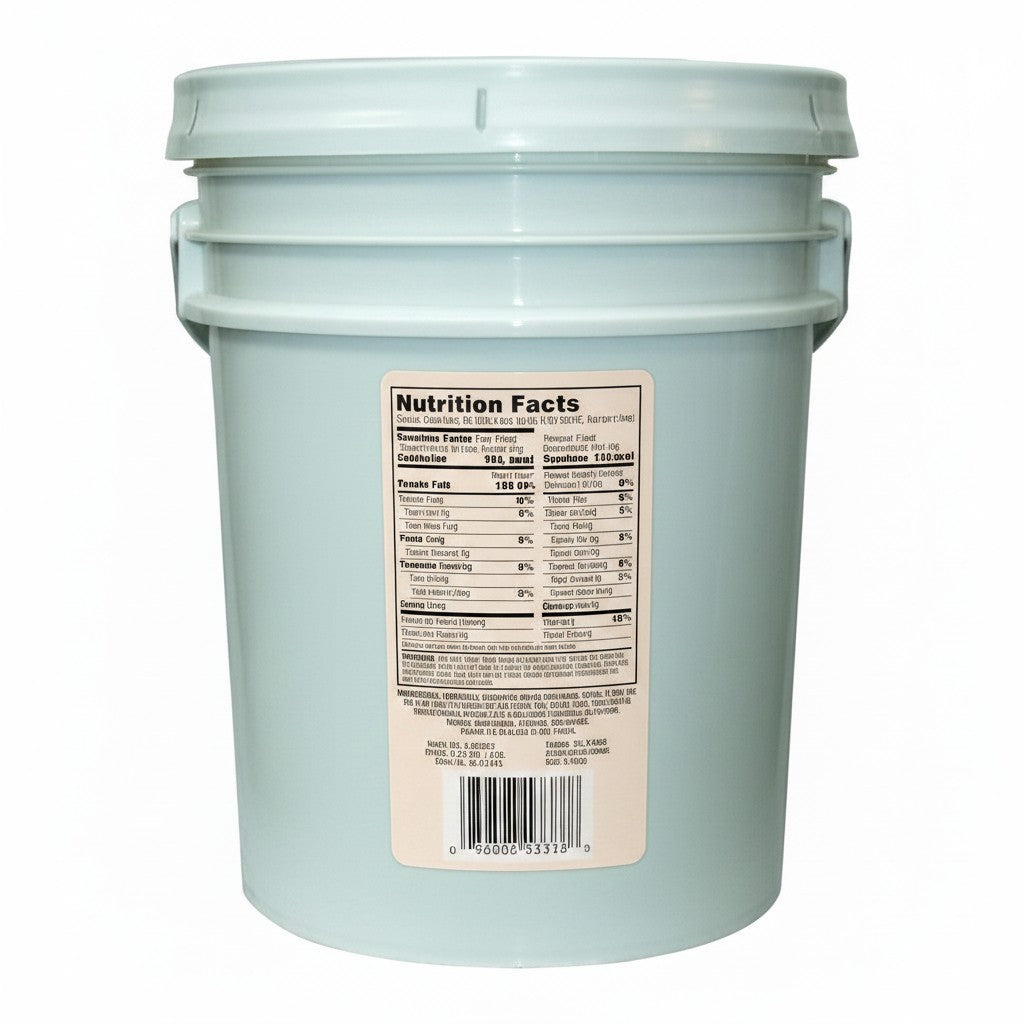 Badia Rotisserie Chicken Seasoning in a 35 lb bucket. No MSG, gluten-free blend with paprika, garlic, and onion for rotisserie color and savory flavor.