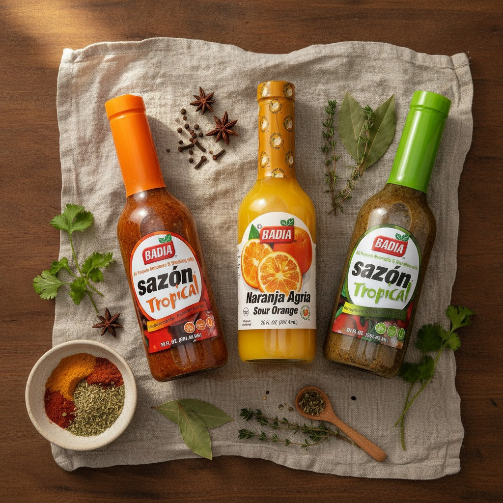 Badia Sazón Tropical, Sour Orange & Coriander Annatto Marinade Bundle — lifestyle