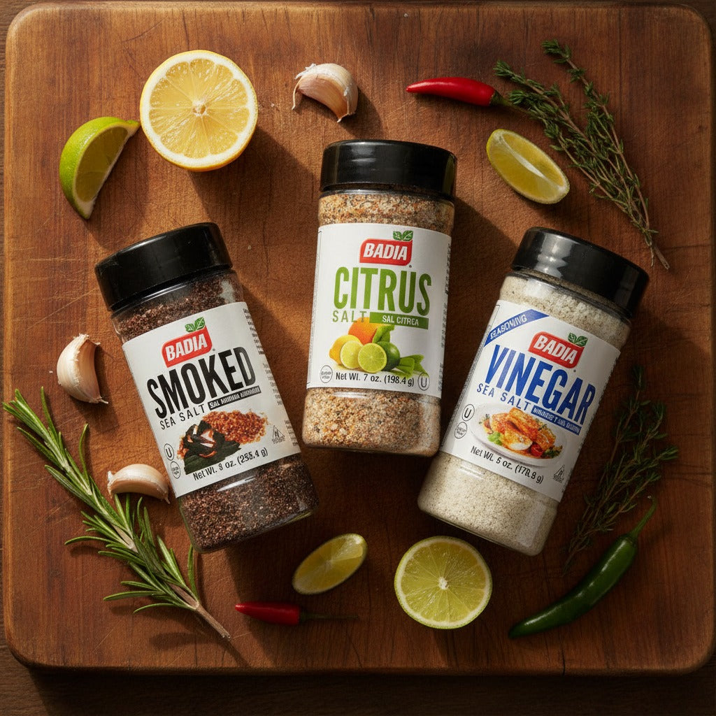 Badia Smoked Sea Salt, Citrus Salt & Vinegar Sea Salt Bundle — lifestyle