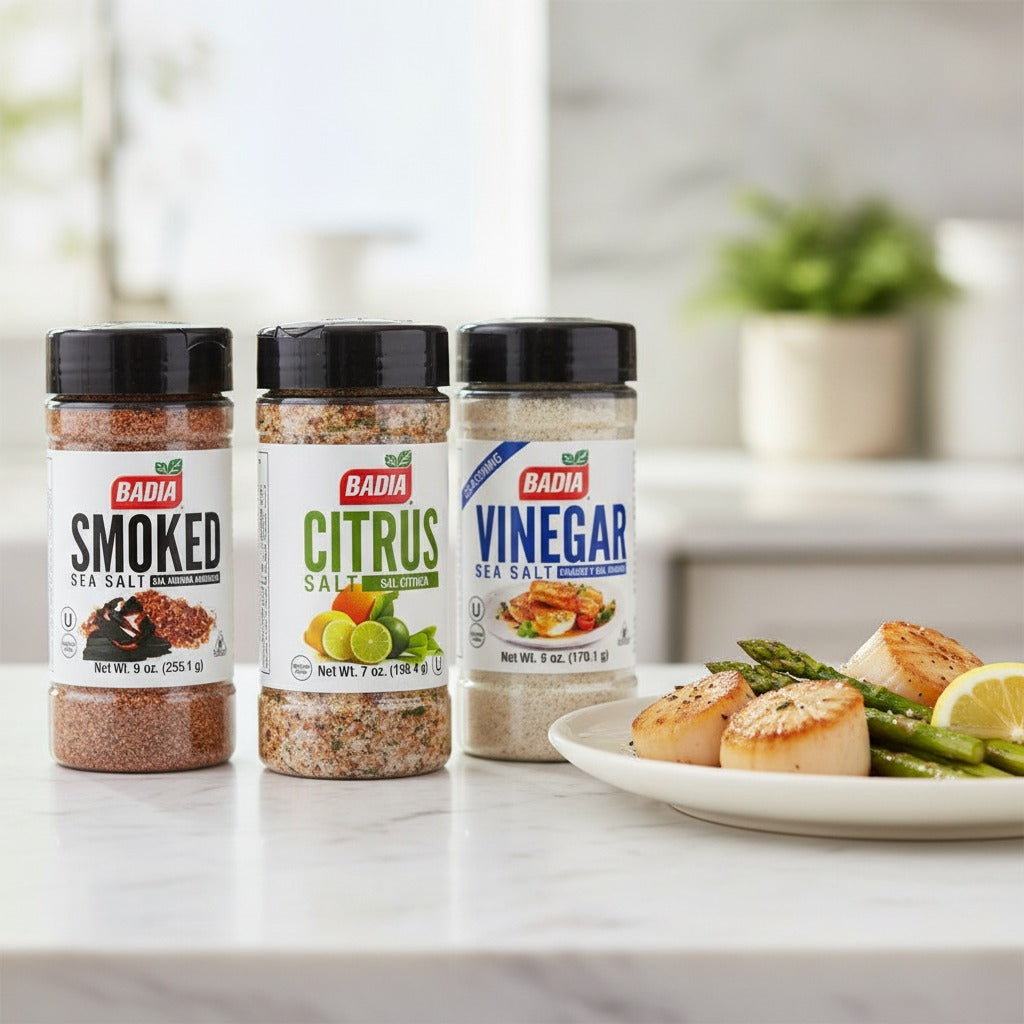 Badia Smoked Sea Salt, Citrus Salt & Vinegar Sea Salt Bundle — lifestyle