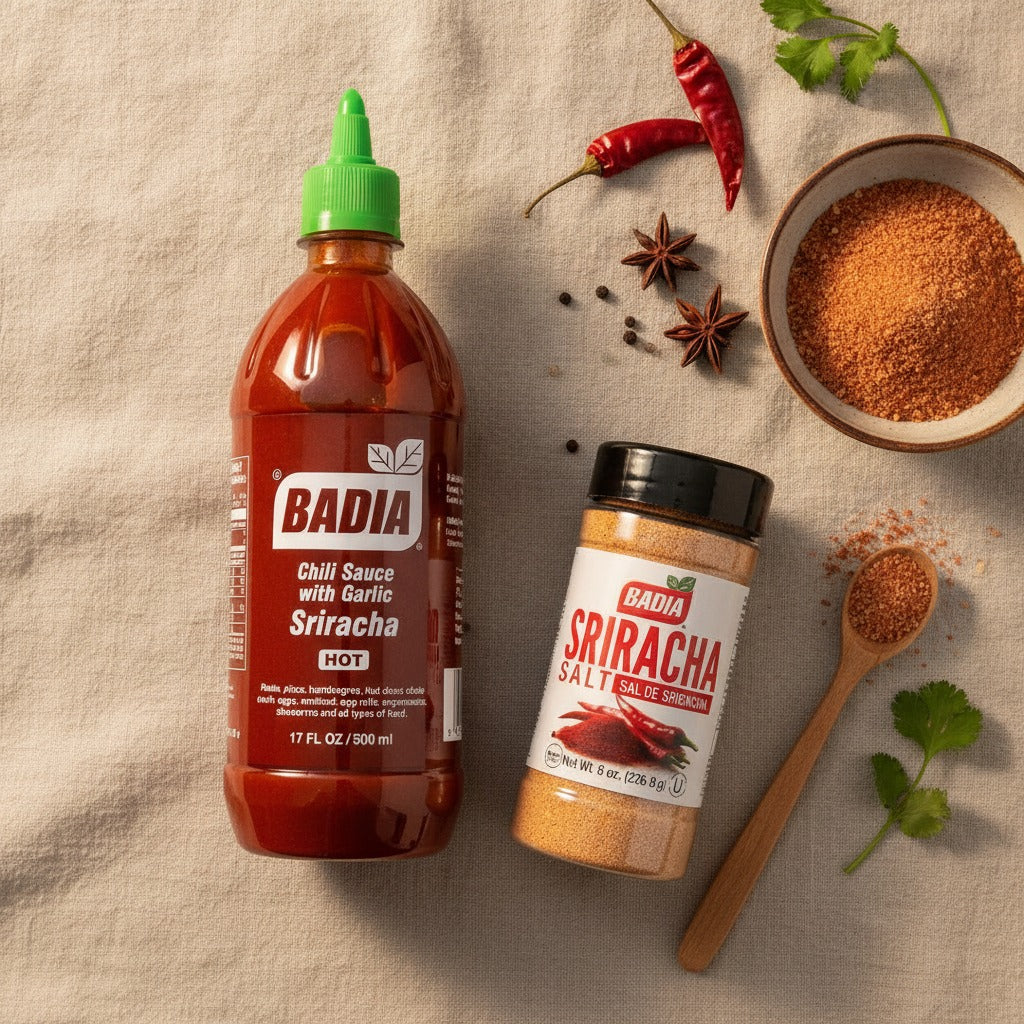 Badia Sriracha Hot Sauce & Sriracha Salt Bundle — lifestyle