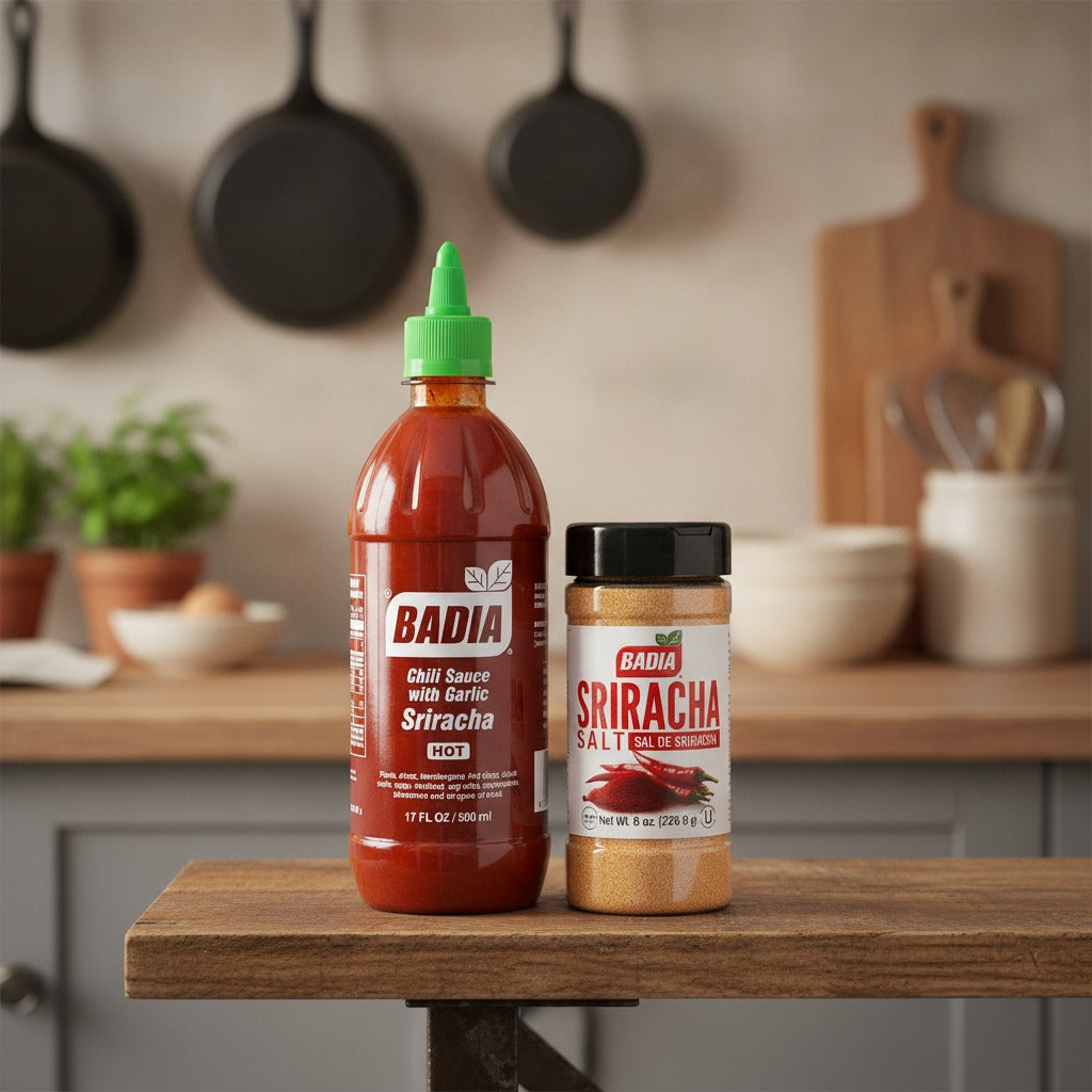 Badia Sriracha Hot Sauce & Sriracha Salt Bundle — lifestyle