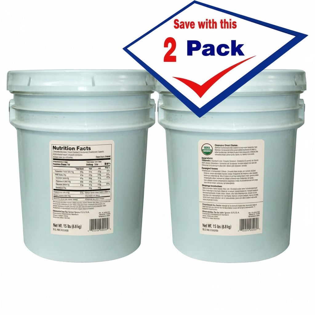 Bodega Badia Chopped Onion spice in 15 lb buckets, 2-pack. Dehydrated onion for cooking.