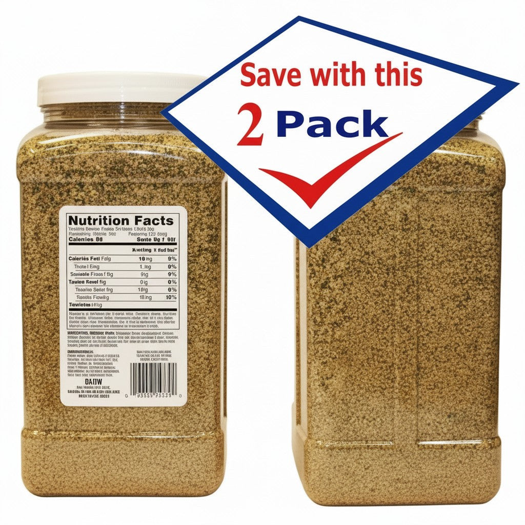 Bodega Badia Complete Seasoning Sazón Completa 2-pack institutional jugs, all-in-one Cuban blend seasoning.