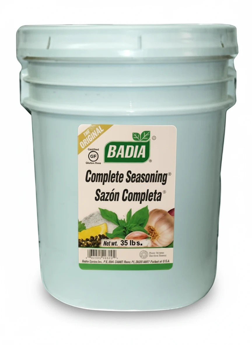 Badia Complete Seasoning, 35 lb — bulk size for restaurants and high-volume kitchens