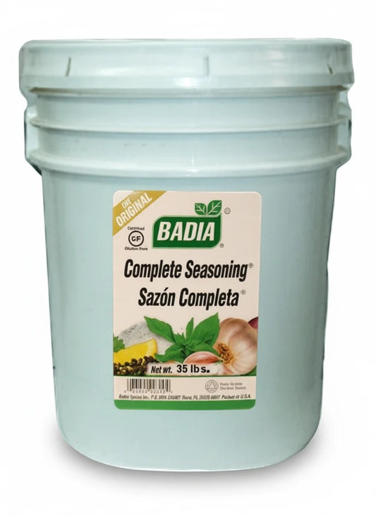 Badia Complete Seasoning, 35 lb — bulk size for restaurants and high-volume kitchens