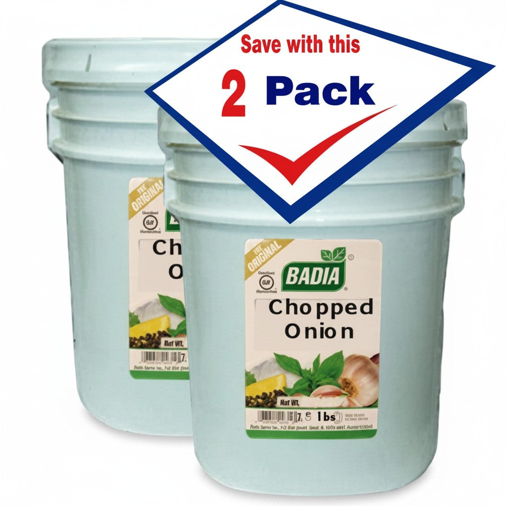 Bodega Badia granulated onion spice, 20 lb pack of 2, ideal for rubs, marinades, and sauces.
