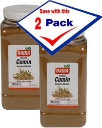 Bodega Badia Ground Cumin Spice, 2 x 4 lb jugs. Fine ground, earthy spice for cooking.