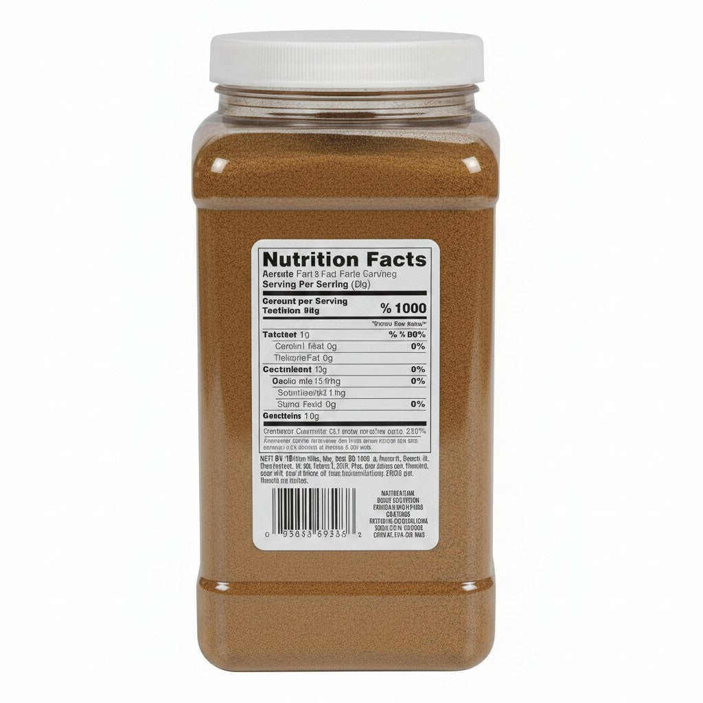 Bodega Badia Ground Cumin spice in a 4 lb clear plastic jug with a white lid. The label is red and white with an image of cumin seeds.