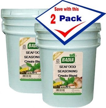 Bodega Badia Seafood Seasoning Creole Blend (Blackened) 2 x 20lb buckets. Paprika-forward with garlic, onion, pepper, thyme, and cayenne.