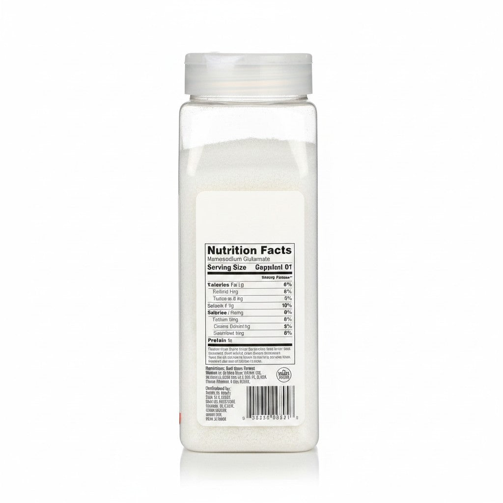 Bodega Badia MSG Monosodium Glutamate in a clear plastic shaker jar, 1.75 lb. - additional product view