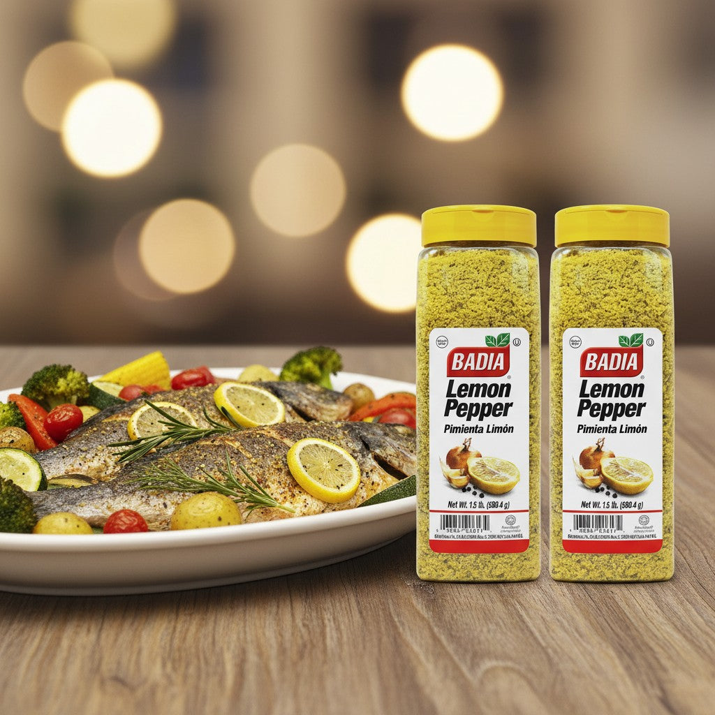 Badia Lemon Pepper Seasoning Mix, 1.5 lb, Pack of 2