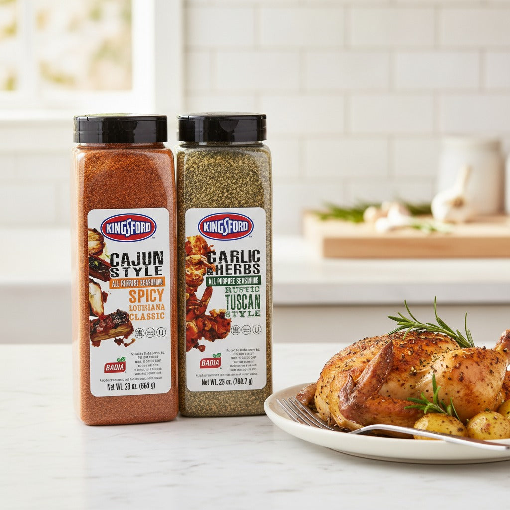 Kingsford Cajun Style & Garlic Herbs All-Purpose Seasoning Big Bundle — lifestyle