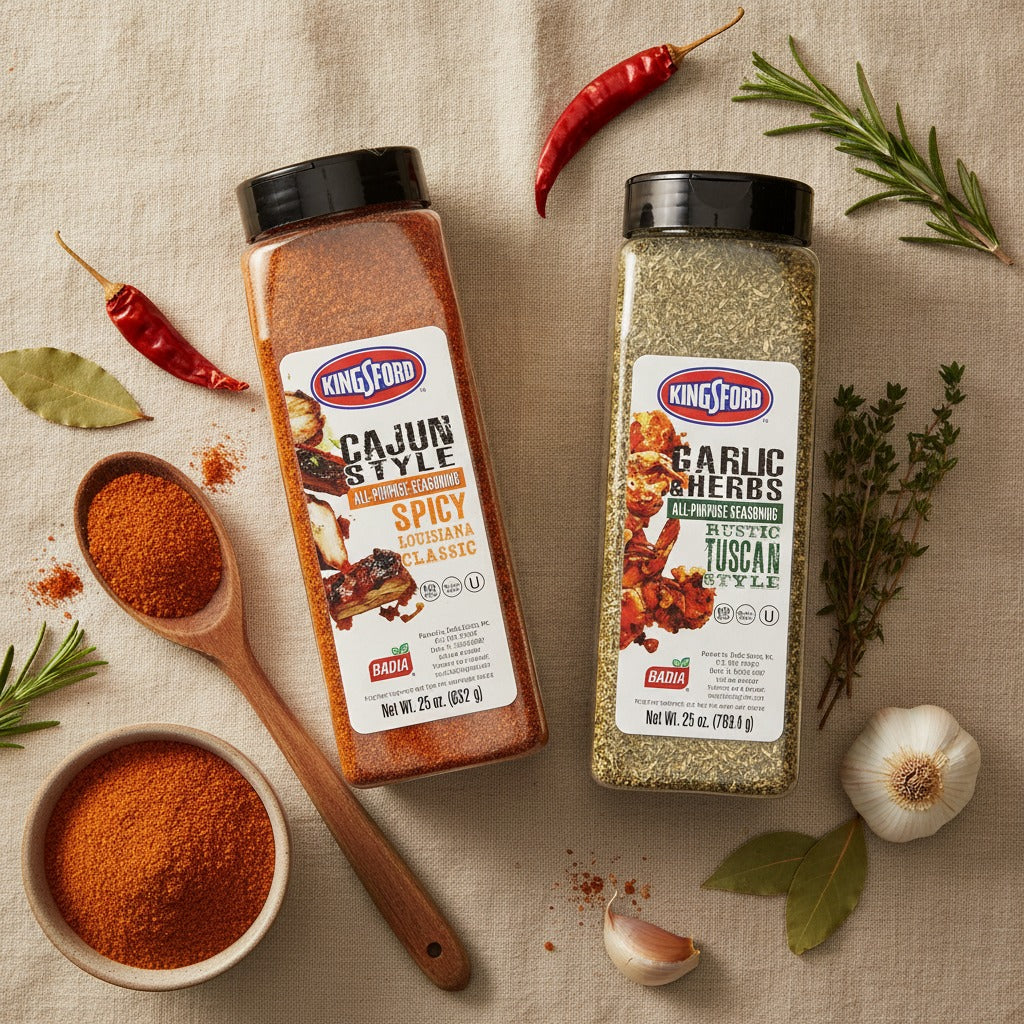Kingsford Cajun Style & Garlic Herbs All-Purpose Seasoning Big Bundle — lifestyle
