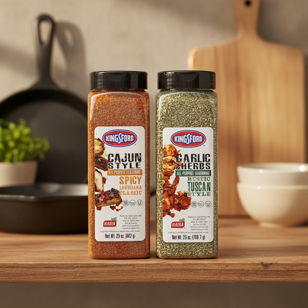 Kingsford Cajun Style & Garlic Herbs All-Purpose Seasoning Big Bundle — lifestyle