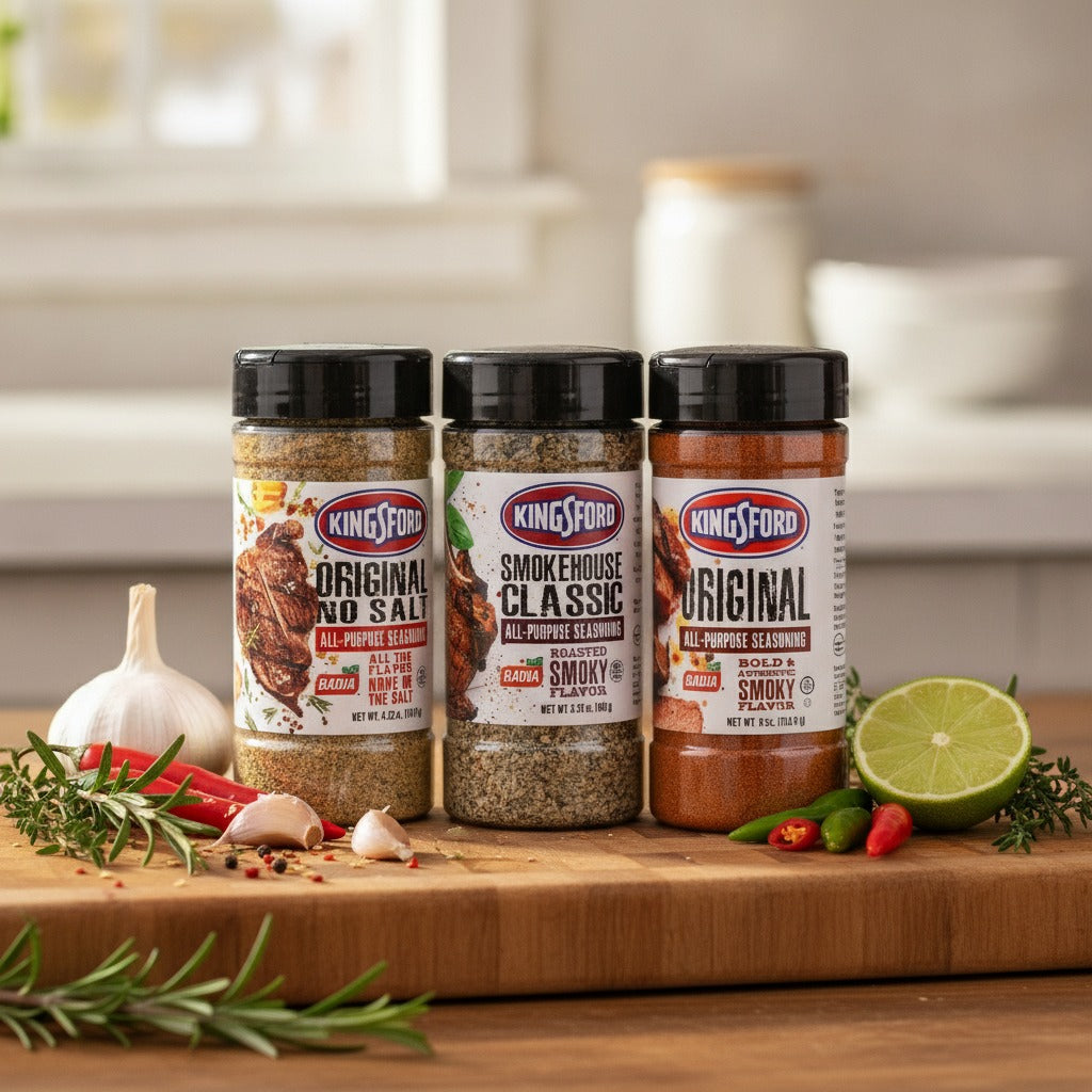 Kingsford Original, No Salt & Smokehouse All-Purpose Seasoning Bundle — lifestyle