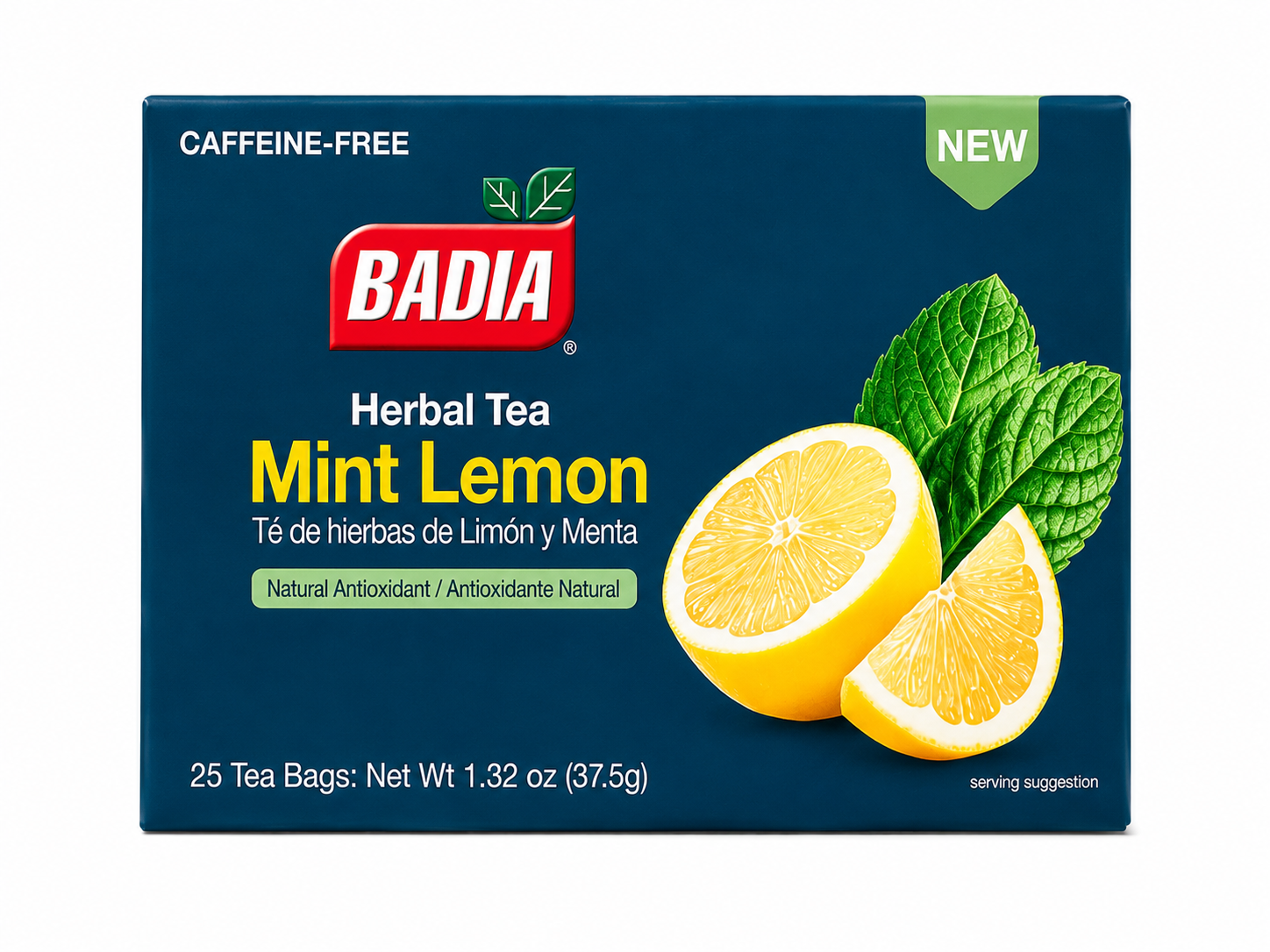 Badia Badia Mint Lemon Herbal Tea Bags — product image