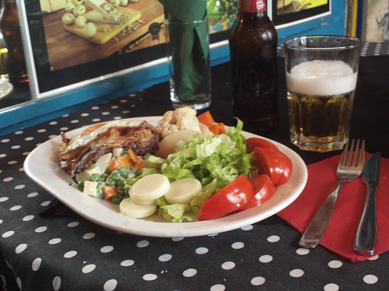 Chivito al plato