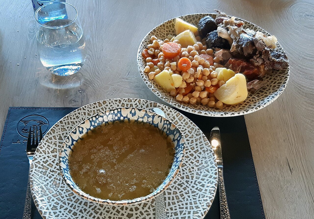 Cocido madrileño served in two courses