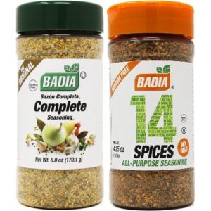 Badia Complete Seasoning & Adobo Sazon Tropical Sampler Bundle - Badia  Complete Seasoning 3.5 Oz - Adobo with & without Pepper 2.75 each - Sazon